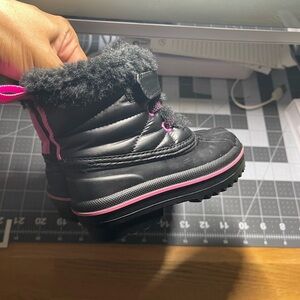 The Children's Place Black and Pink Kids Boots